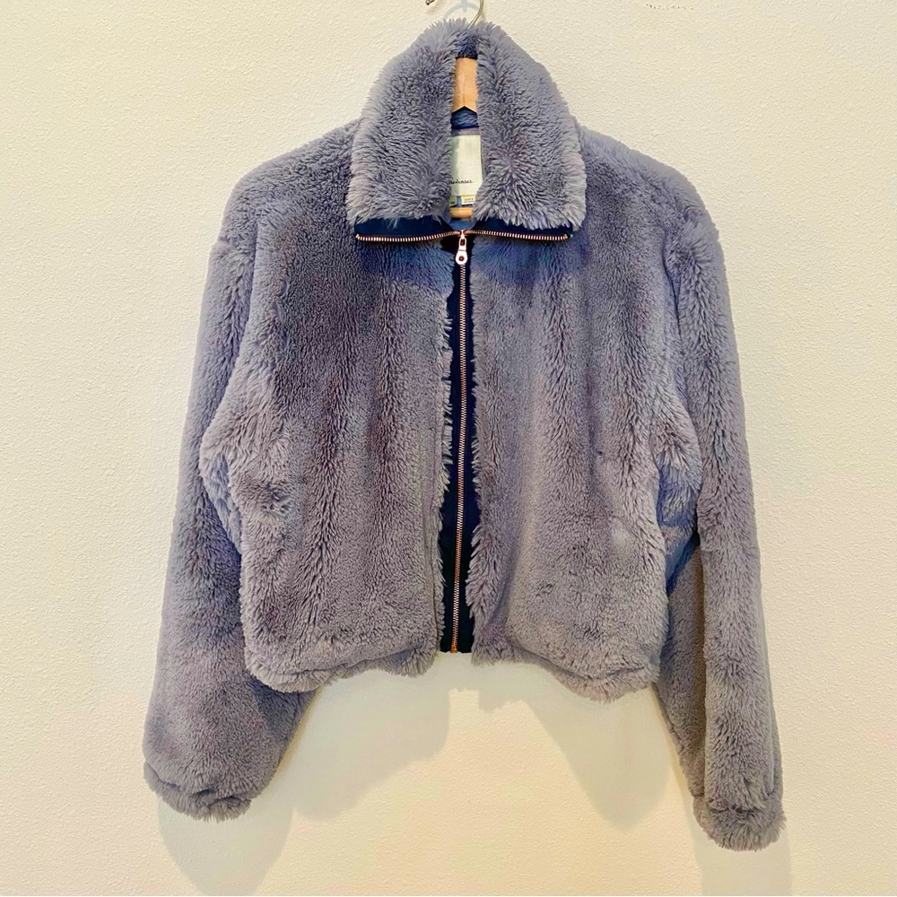 Anthropologie Elevenses Faux Fur Jacket XS